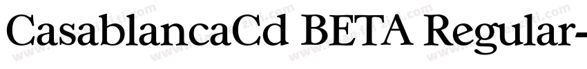 CasablancaCd BETA Regular字体转换